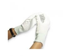 Găng tay tỉnh điện phủ PU bàn  (Màu trắng)